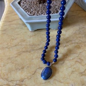 Vintage lapis necklace